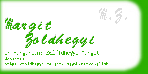 margit zoldhegyi business card